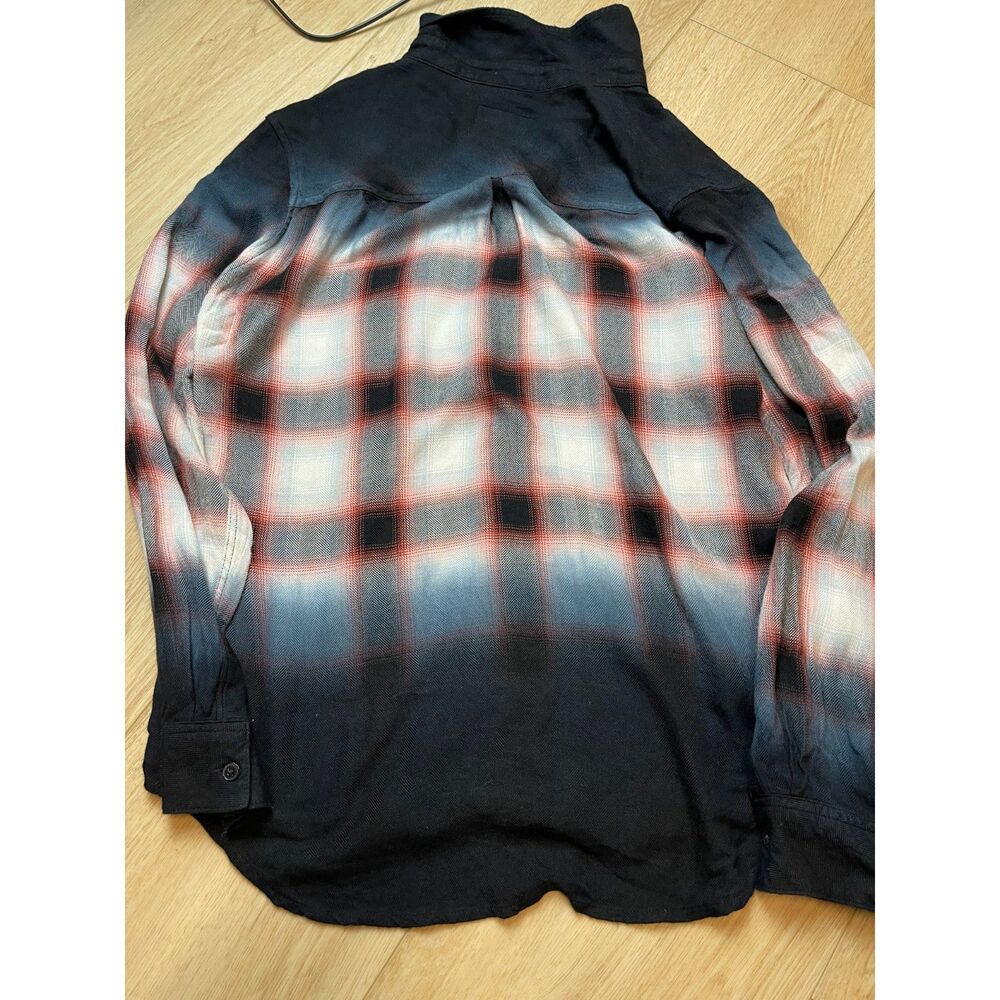 Rails Red Black Ombre Plaid Button-Down Shirt Wom… - image 2